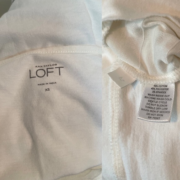 Ann Taylor Loft Off-White Ruffle See Through Tank Top Women’s XS - Picture 11 of 14